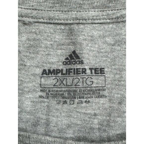 Texas A&M Aggies Adidas Amplifier Tee Mens 2XL Heather Gray 1876 Flag Unisex - Picture 4 of 8